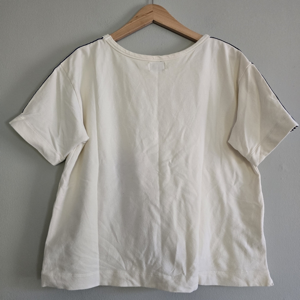 Bobo Choses Cream and Blue Short Sleeve Tee - Picture 4 of 12